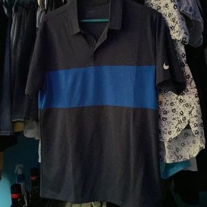 Blue dri-fit Nike polo